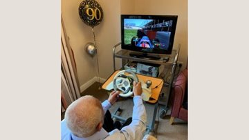 Milestone birthday celebrations in sixth gear at Oldham care home